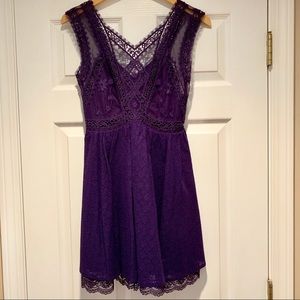 Free People purple lace dress